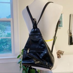 Vintage Aurielle Leather Convertible Backpack